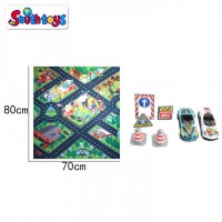 Kids Carpet Traffic Rug Baby Car Play Mat With Car And Signpost Toy For Children